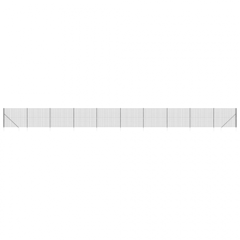 Maschendrahtzaun mit Bodenhülsen Anthrazit 1,8x25 m