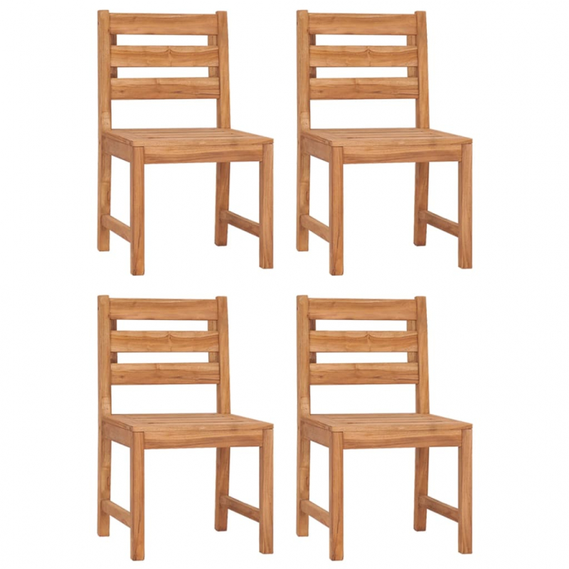 Gartenstühle 4 Stk. Massivholz Teak