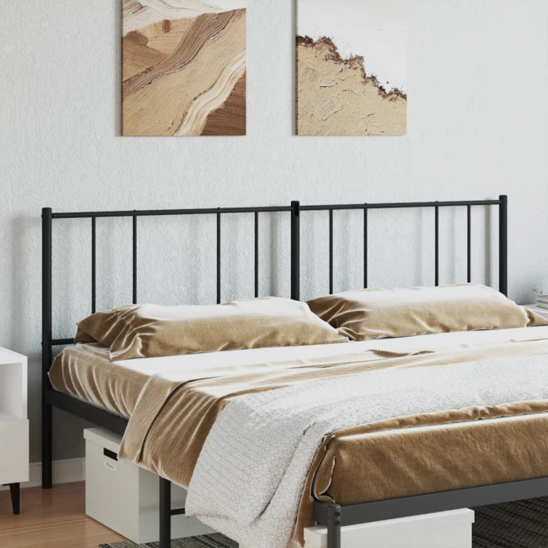 Kopfteil Metall Schwarz 193 cm
