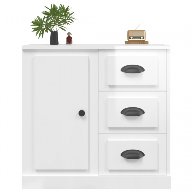 Sideboard Hochglanz-Weiß 70x35,5x67,5 cm Holzwerkstoff