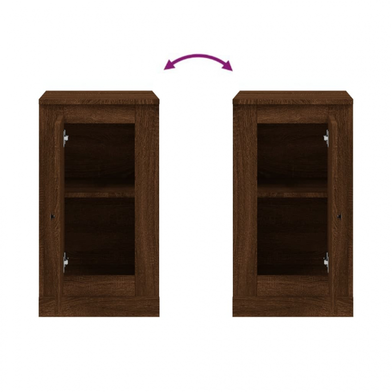 Sideboard Braun Eichen-Optik 37,5x35,5x67,5 cm Holzwerkstoff