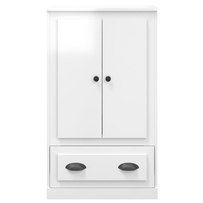 Highboard Hochglanz-Weiß 60x35,5x103,5 cm Holzwerkstoff