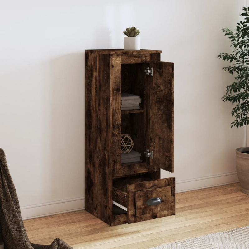 Highboard Räuchereiche 36x35,5x103,5 cm Holzwerkstoff