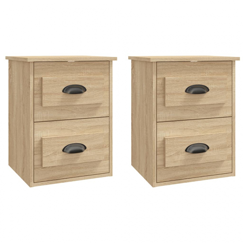 Wand-Nachttische 2 Stk. Sonoma-Eiche 41,5x36x53 cm