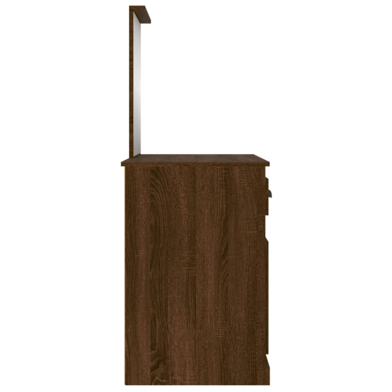 Schminktisch mit Spiegel Braun Eichen-Optik 90x50x132,5 cm