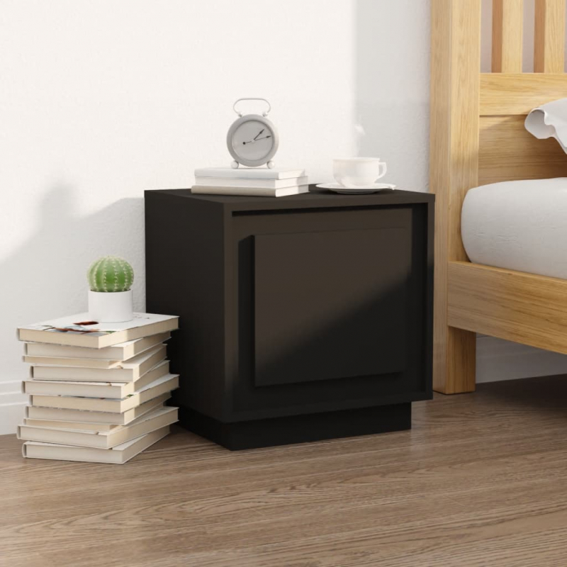 Nachttische 2 Stk. Schwarz 44x35x45 cm Holzwerkstoff