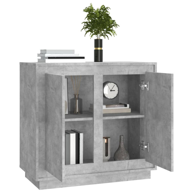 Sideboard Betongrau 80x34x75 cm Holzwerkstoff
