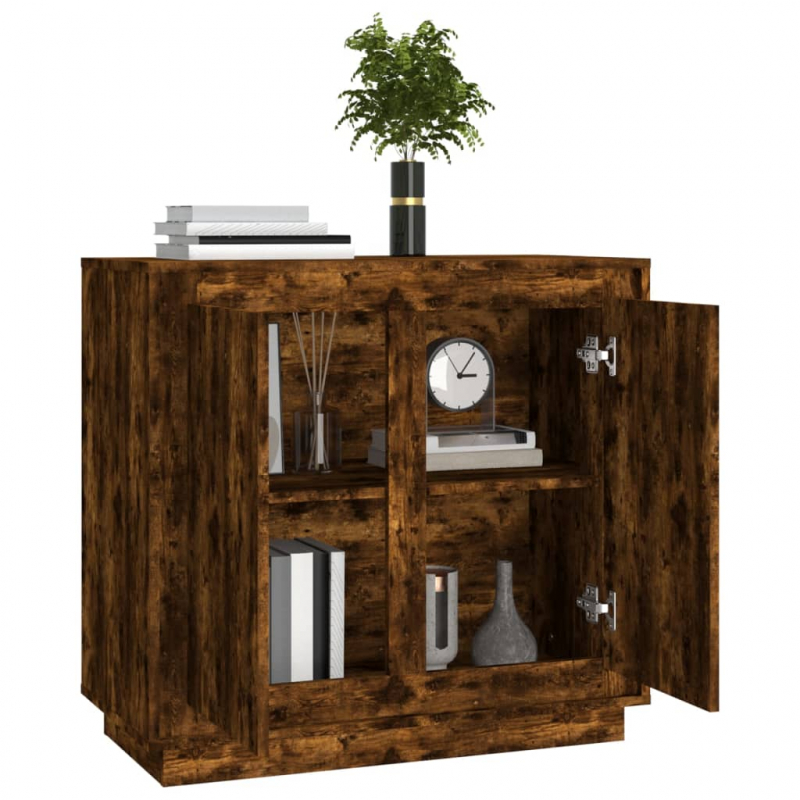 Sideboard Räuchereiche 80x34x75 cm Holzwerkstoff