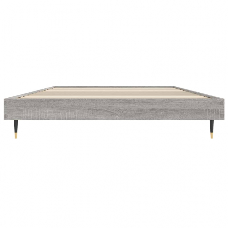 Bettgestell Grau Sonoma 100x200 cm Holzwerkstoff