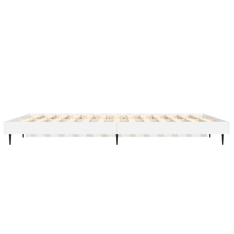 Bettgestell Hochglanz-Weiß 140x190 cm Holzwerkstoff