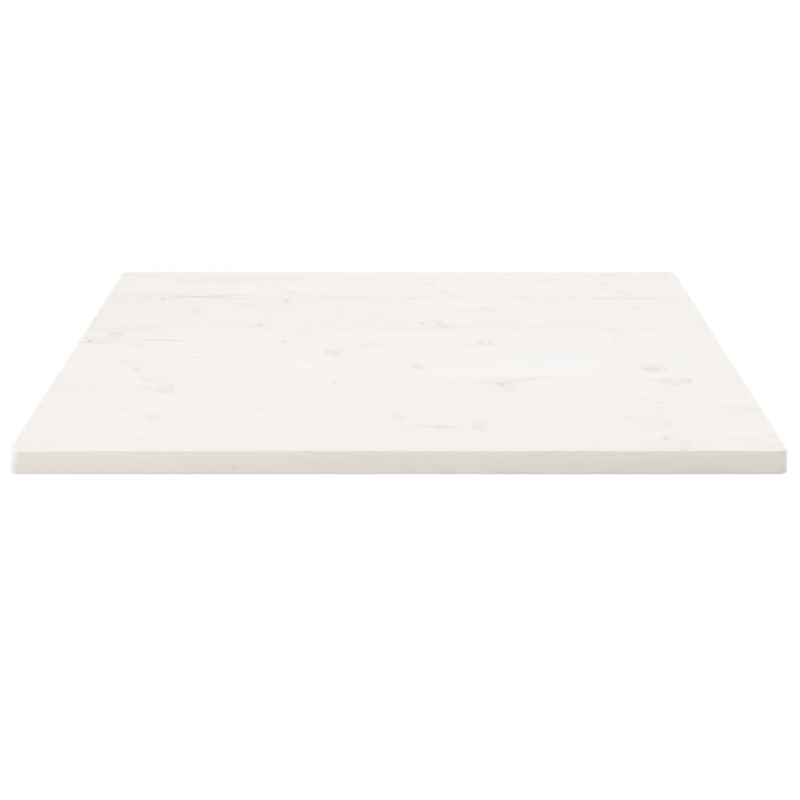 Tischplatte Weiß 70x70x2,5 cm Massivholz Kiefer Quadratisch
