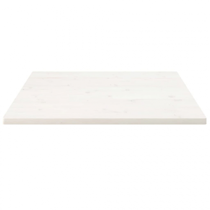 Tischplatte Weiß 90x90x2,5 cm Massivholz Kiefer Quadratisch