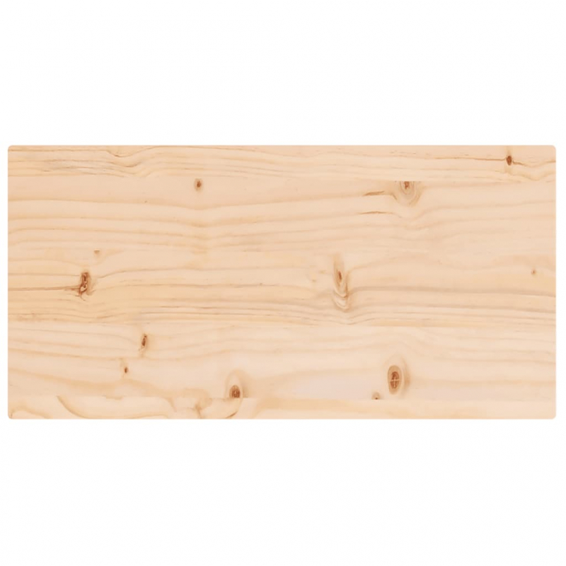 Tischplatte 80x40x2,5 cm Massivholz Kiefer Rechteckig