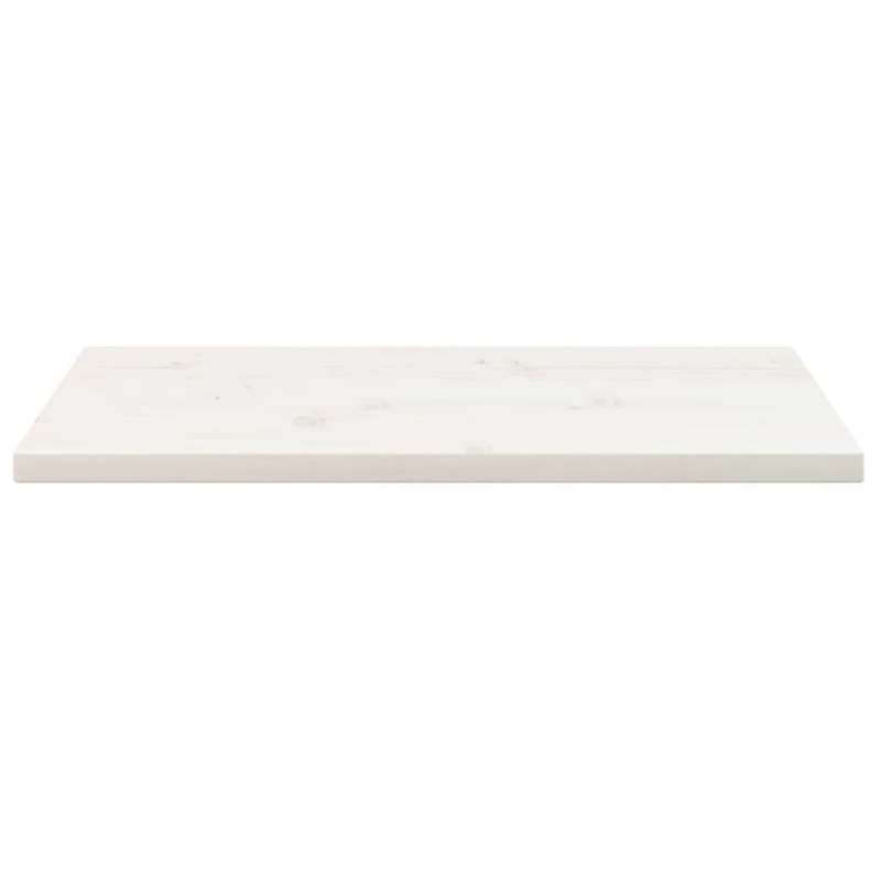Tischplatte Weiß 80x40x2,5 cm Massivholz Kiefer Rechteckig