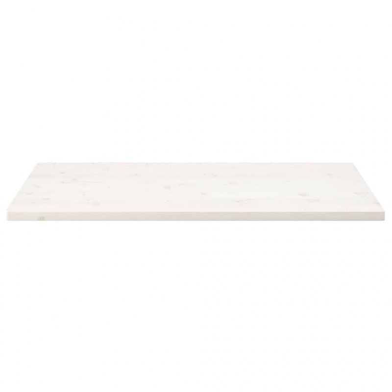 Tischplatte Weiß 100x50x2,5 cm Massivholz Kiefer Rechteckig