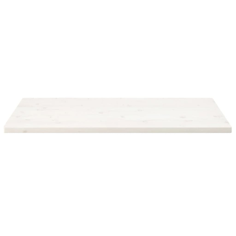 Tischplatte Weiß 110x55x2,5 cm Massivholz Kiefer Rechteckig