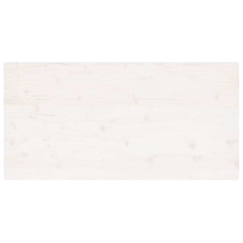 Tischplatte Weiß 110x55x2,5 cm Massivholz Kiefer Rechteckig