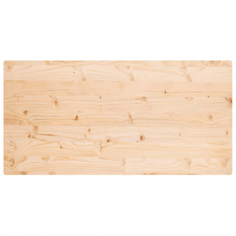 Tischplatte 100x60x2,5 cm Massivholz Kiefer Rechteckig
