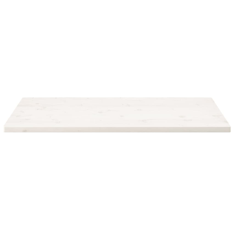 Tischplatte Weiß 100x60x2,5 cm Massivholz Kiefer Rechteckig