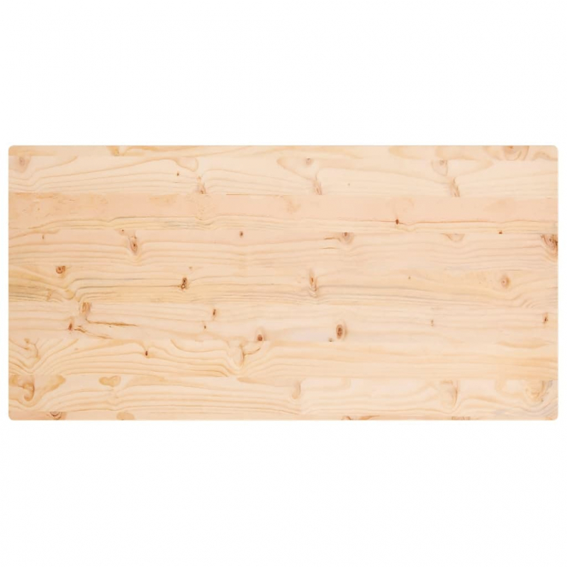 Tischplatte 110x60x2,5 cm Massivholz Kiefer Rechteckig