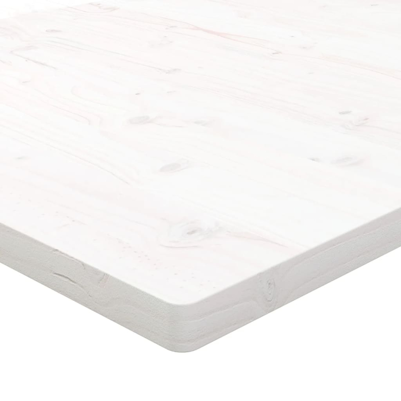 Schreibtischplatte Weiß 100x50x2,5 cm Massivholz Kiefer