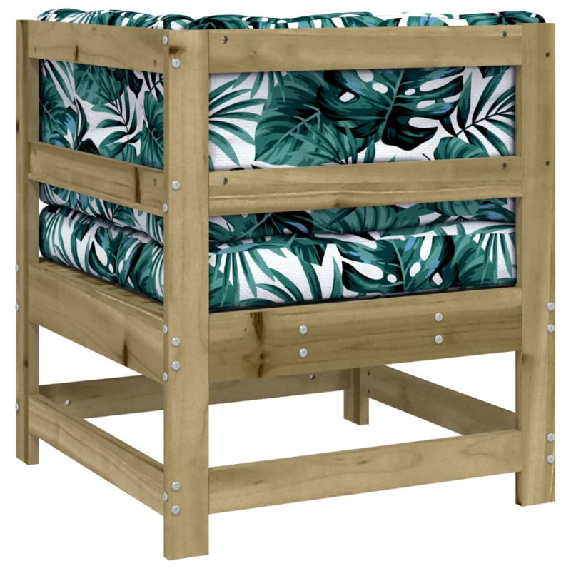 Ecksofa mit Kissen Kiefernholz Imprägniert