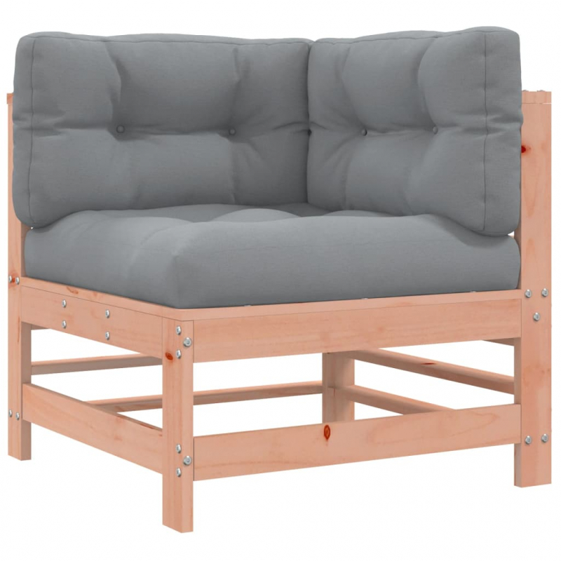 Ecksofa mit Kissen Massivholz Douglasie