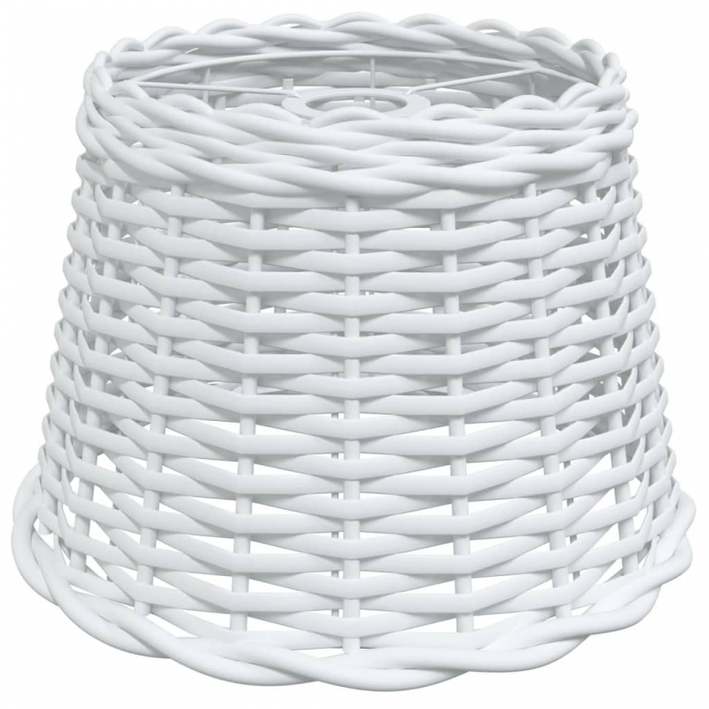 Lampenschirm Weiß Ø30x20 cm Korbweide
