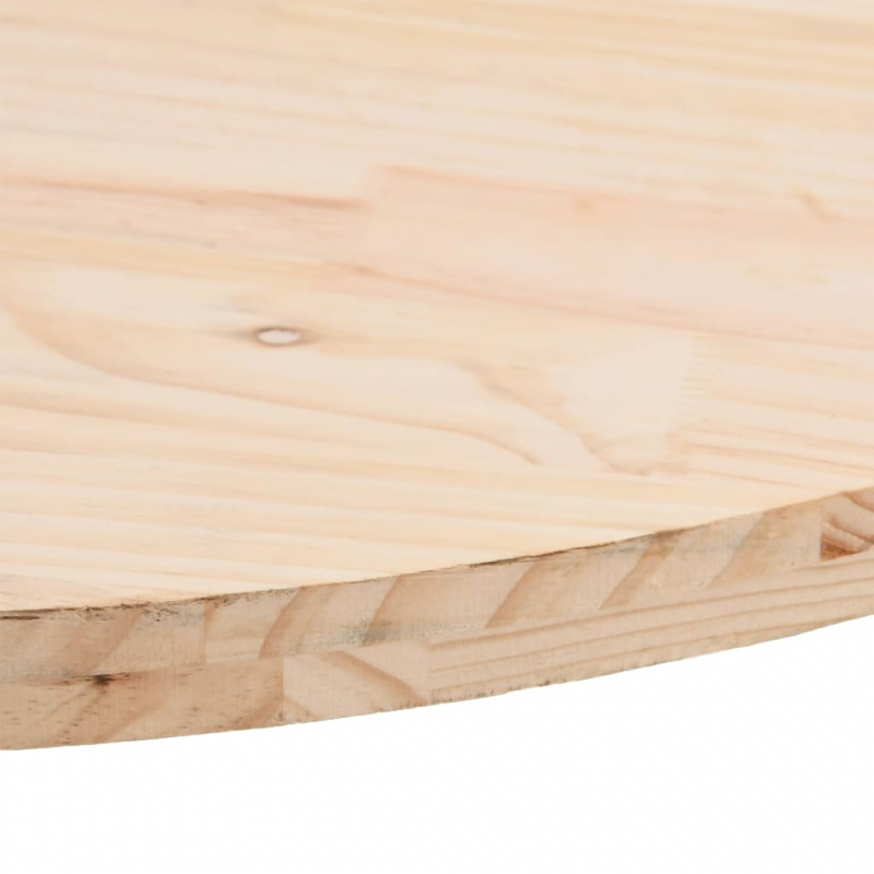 Tischplatte 70x35x2,5 cm Massivholz Kiefer Oval