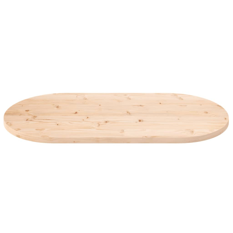 Tischplatte 90x45x2,5 cm Massivholz Kiefer Oval