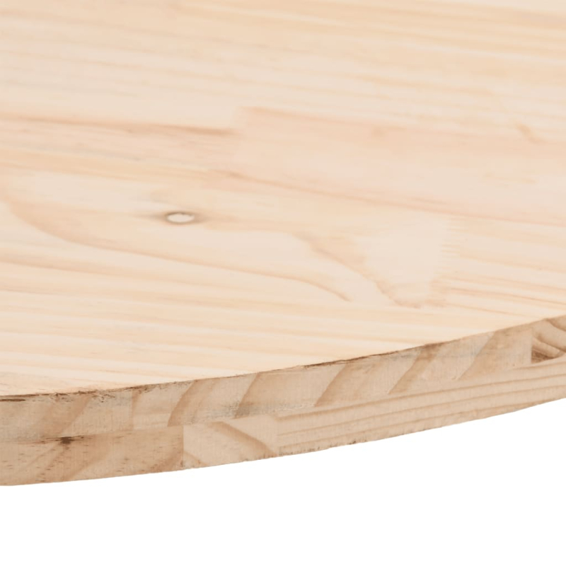 Tischplatte 90x45x2,5 cm Massivholz Kiefer Oval