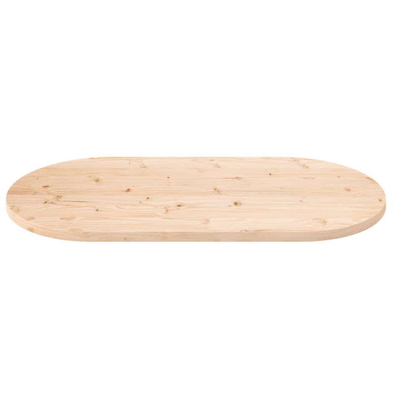 Tischplatte 110x55x2,5 cm Massivholz Kiefer Oval