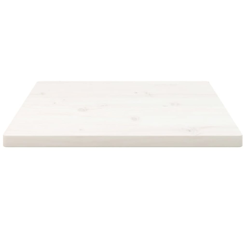 Tischplatte Weiß 40x40x2,5 cm Massivholz Kiefer Quadratisch