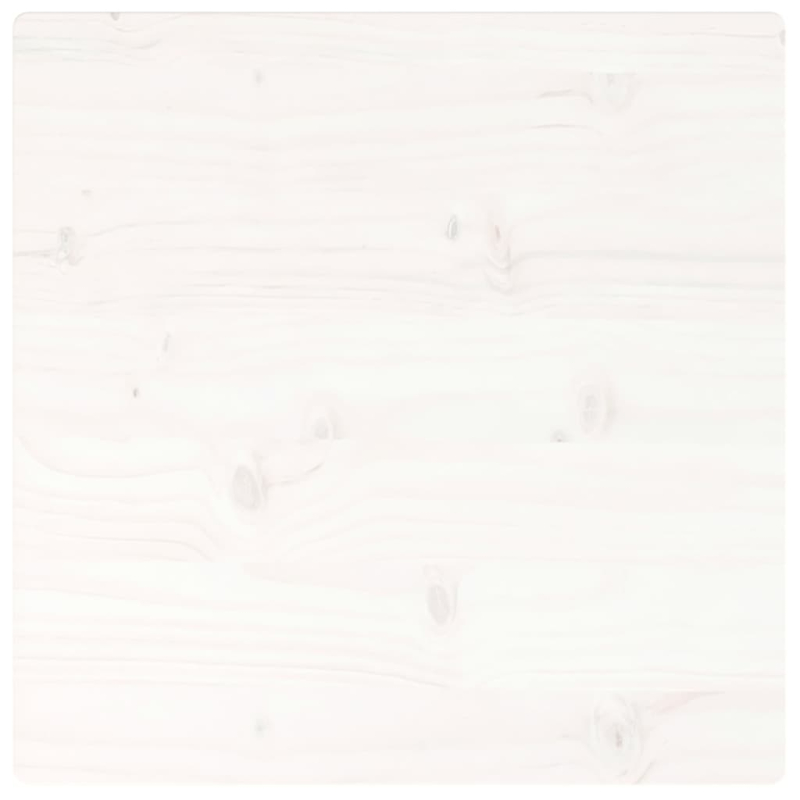 Tischplatte Weiß 40x40x2,5 cm Massivholz Kiefer Quadratisch