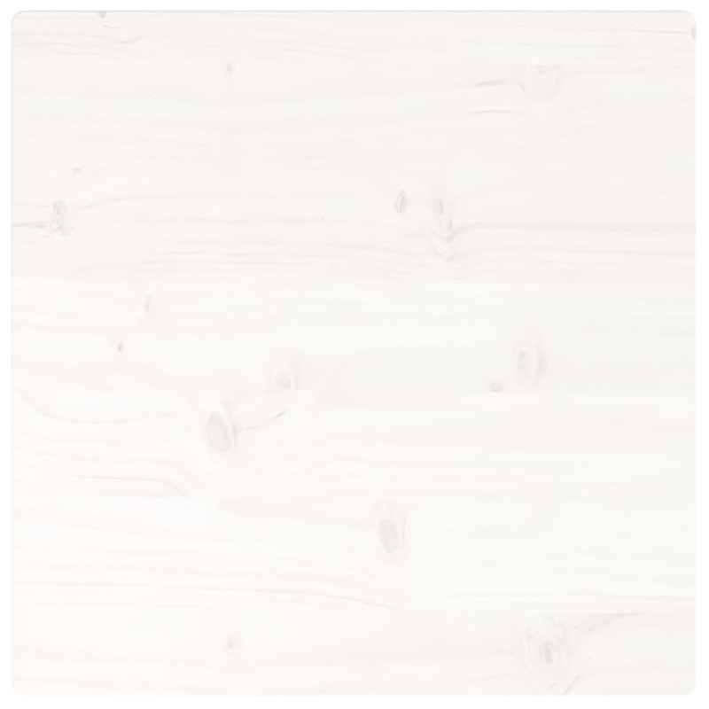 Tischplatte Weiß 50x50x2,5 cm Massivholz Kiefer Quadratisch