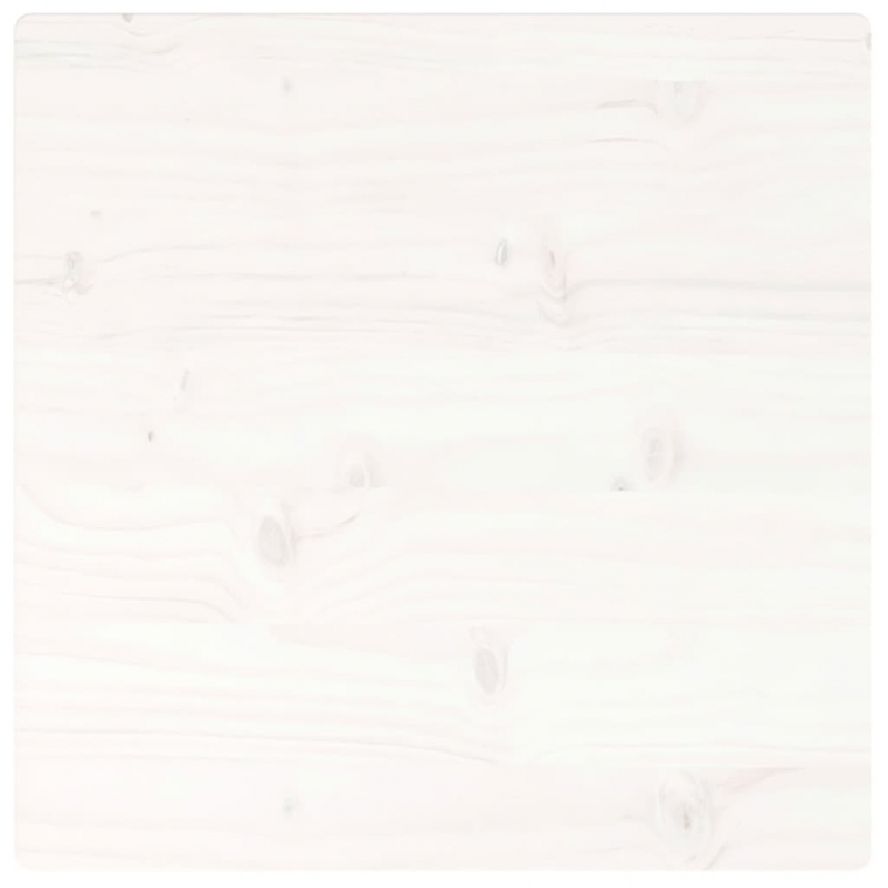Tischplatte Weiß 60x60x2,5 cm Massivholz Kiefer Quadratisch