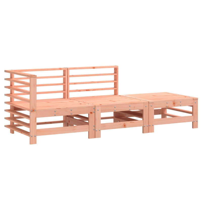 3-tlg. Garten-Lounge-Set Massivholz Douglasie