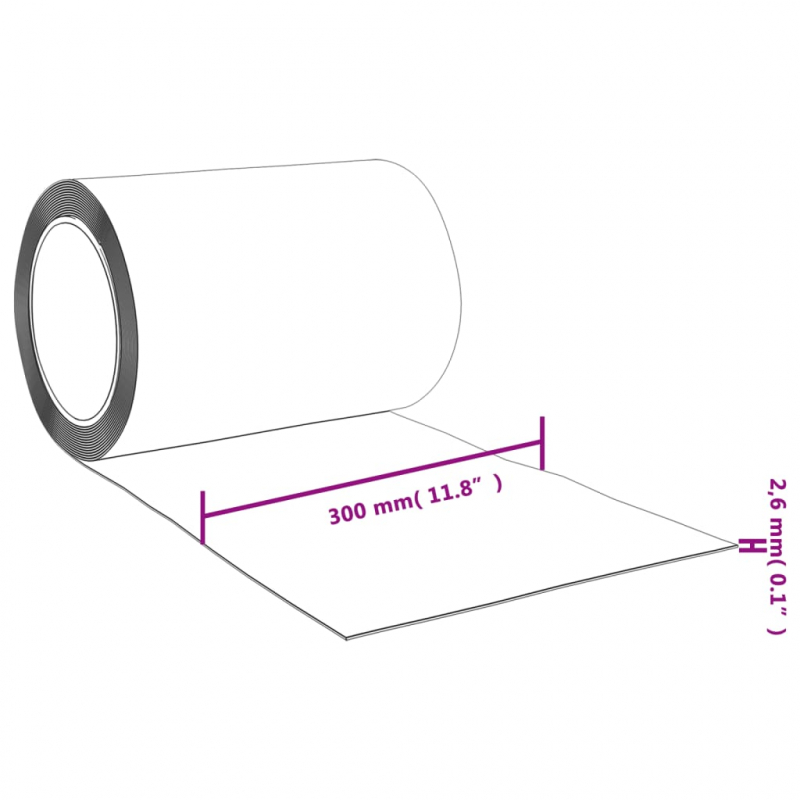 Türvorhang Transparent 300x2,6 mm 10 m PVC