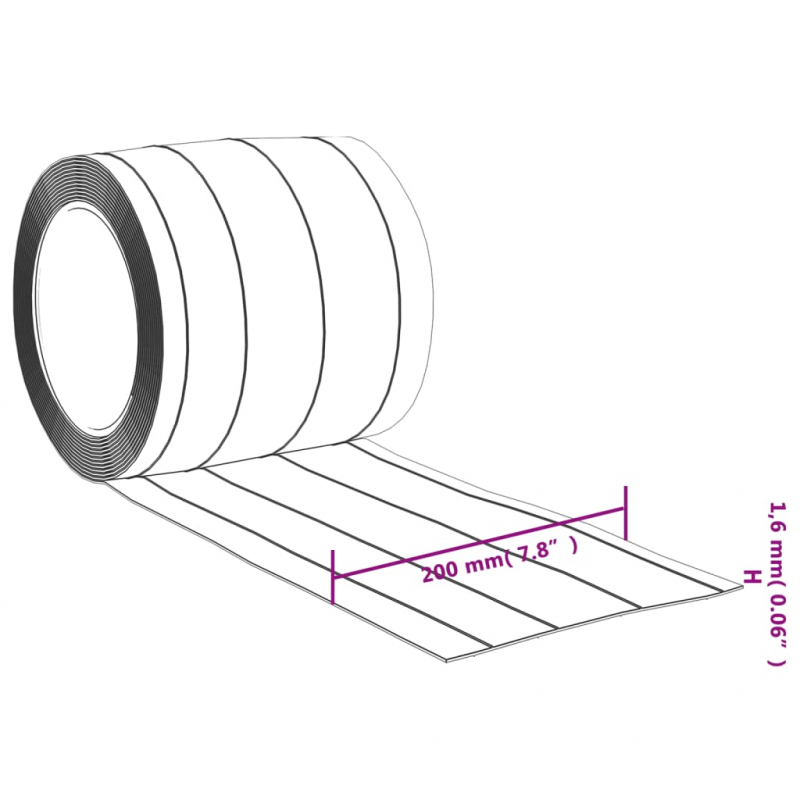 Türvorhang Transparent 200x1,6 mm 50 m PVC