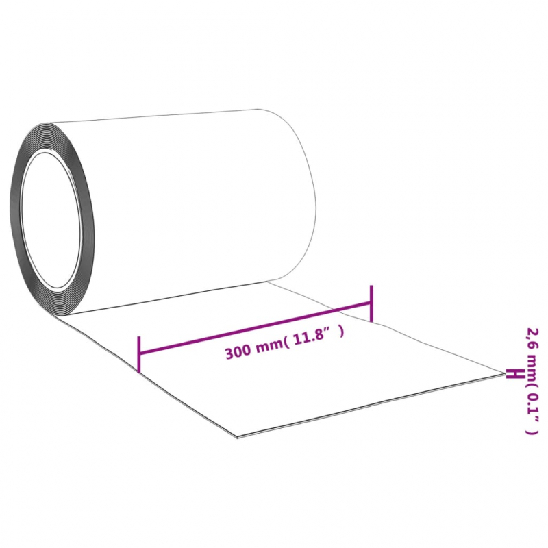 Türvorhang Rot 300x2,6 mm 10 m PVC