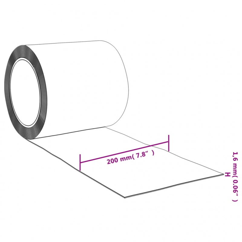 Türvorhang Blau 200x1,6 mm 10 m PVC