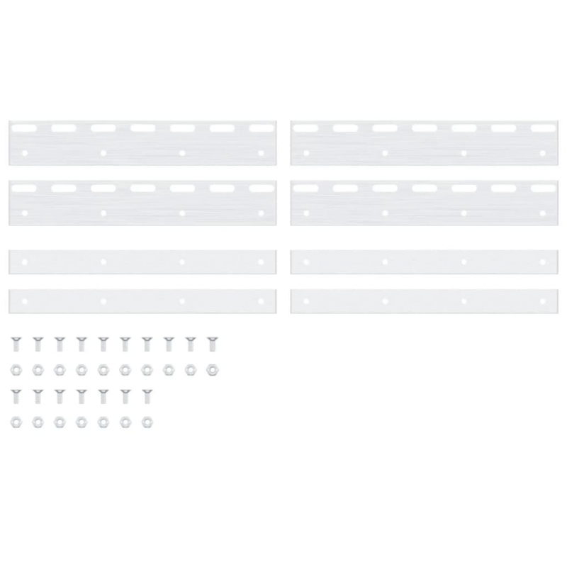 Klemmleisten 4 Stk. Silbern 28 cm Edelstahl