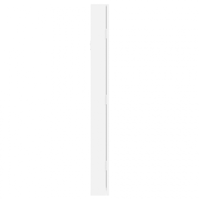 Schmuckschrank mit Spiegel Wandmontage Weiß 30x8,5x90 cm