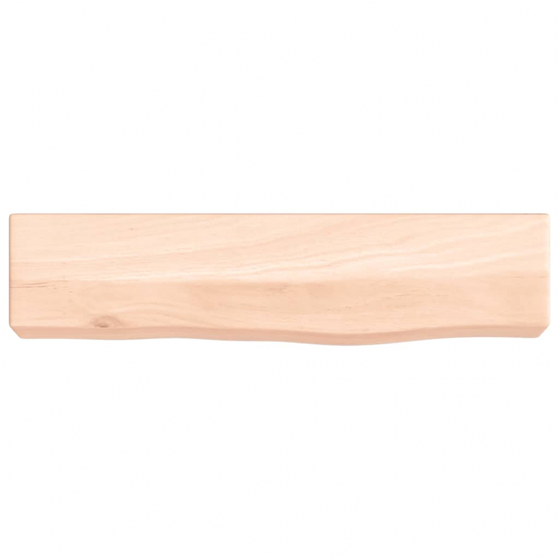 Wandregal 40x10x6 cm Massivholz Eiche Unbehandelt
