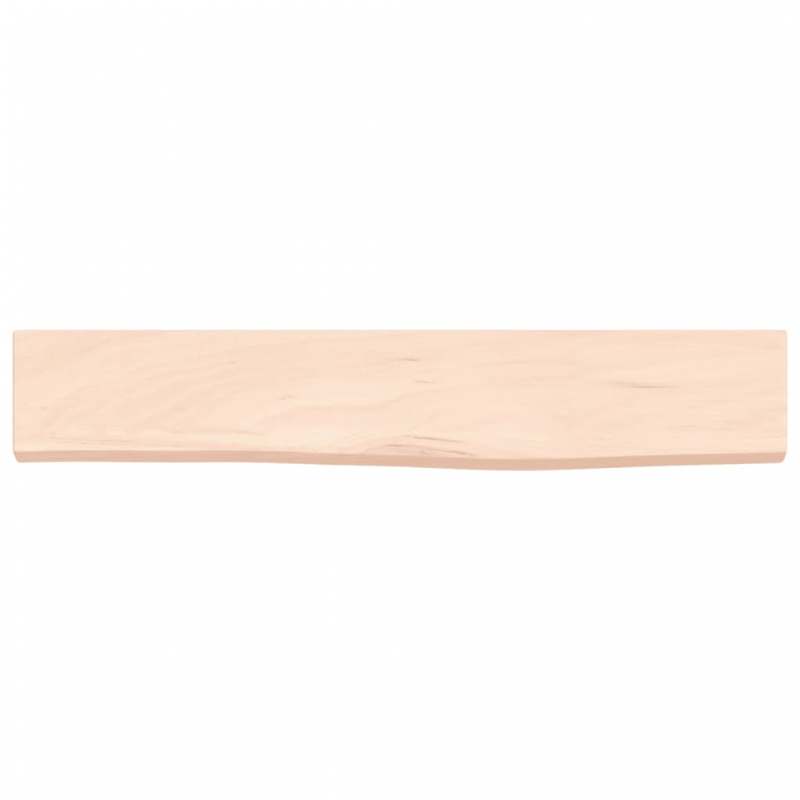 Wandregal 60x10x2 cm Massivholz Eiche Unbehandelt