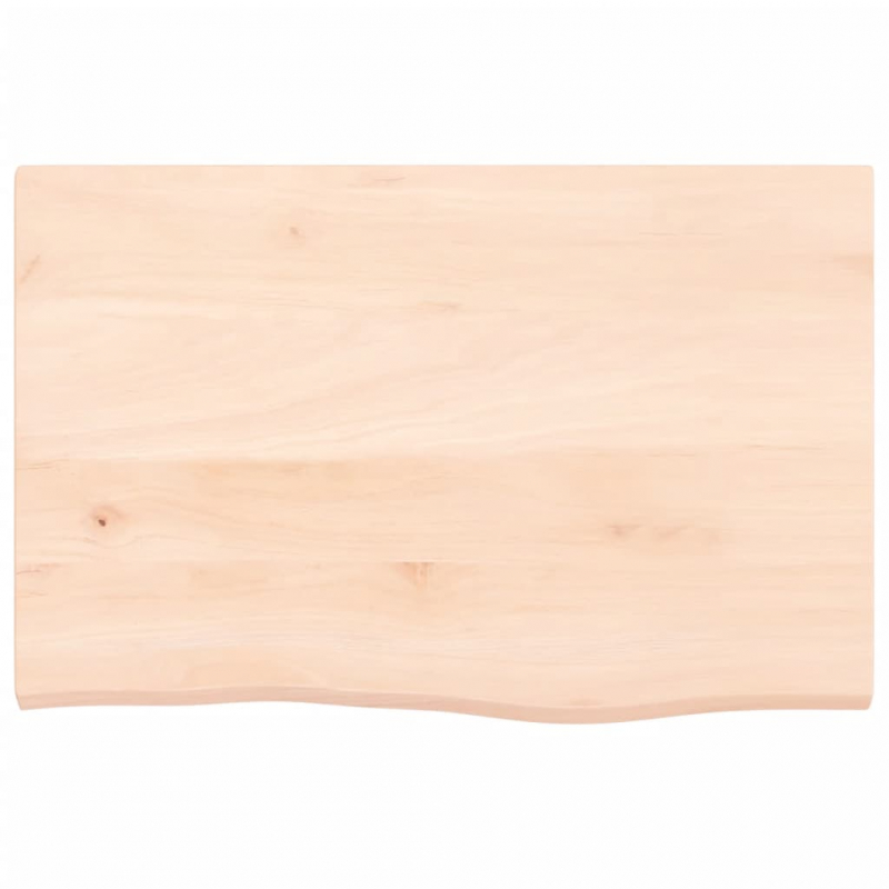 Wandregal 60x40x2 cm Massivholz Eiche Unbehandelt