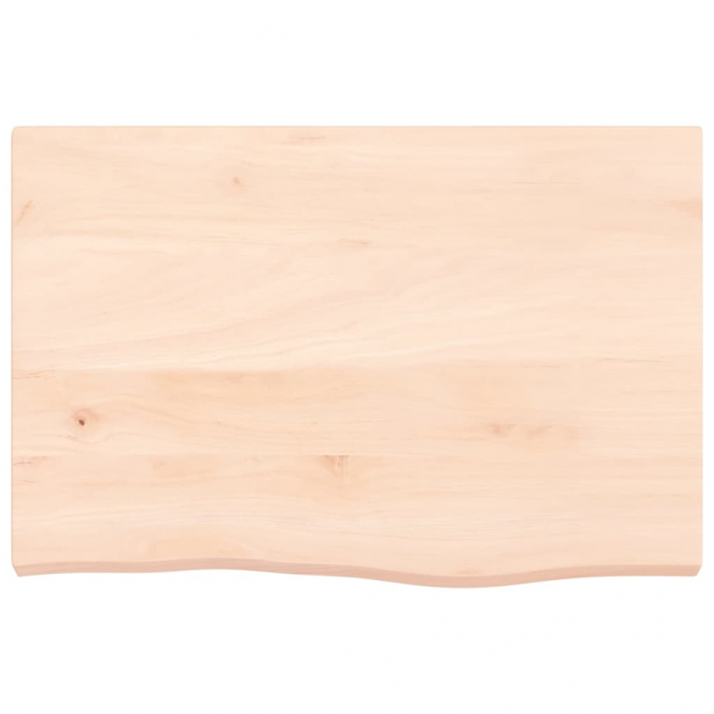 Wandregal 60x40x(2-4) cm Massivholz Eiche Unbehandelt
