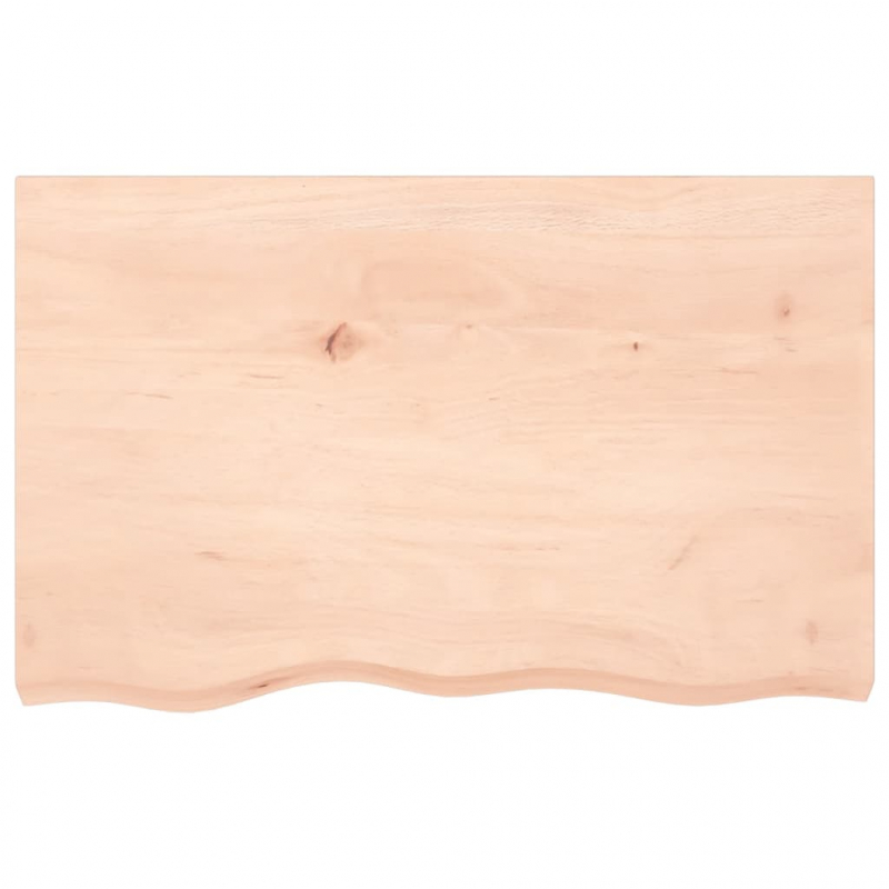Wandregal 80x50x2 cm Massivholz Eiche Unbehandelt