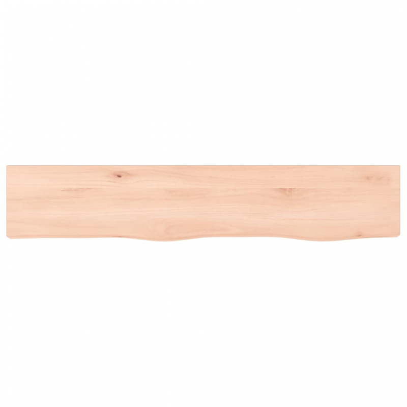 Wandregal 100x20x6 cm Massivholz Eiche Unbehandelt