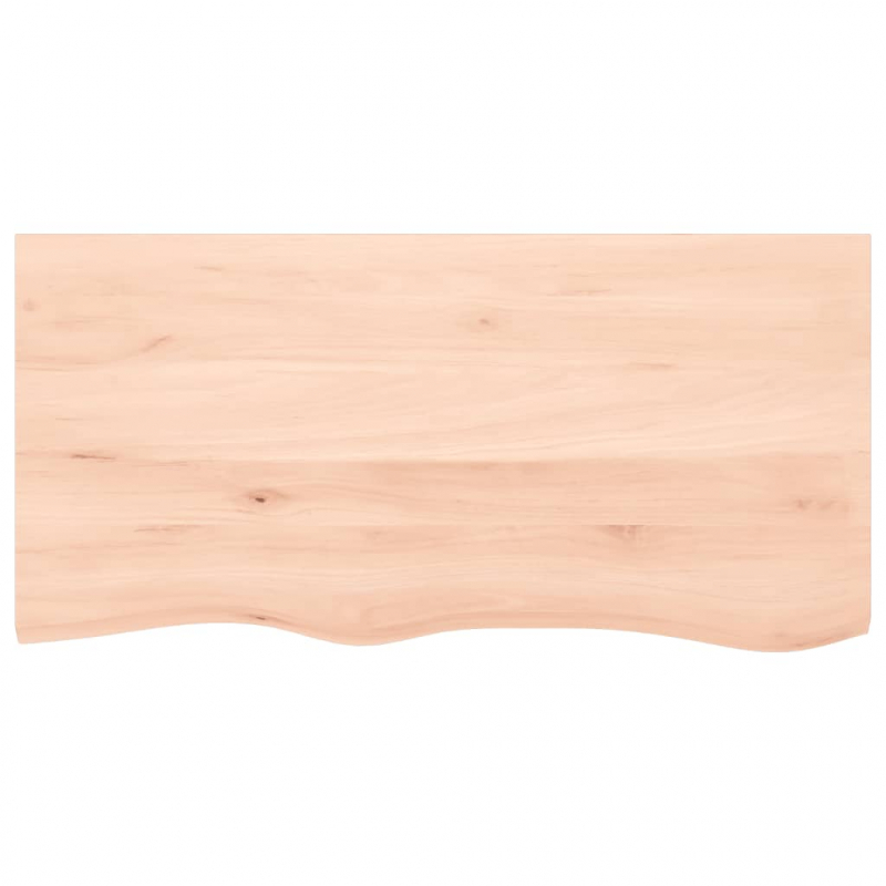Wandregal 100x50x(2-6) cm Massivholz Eiche Unbehandelt
